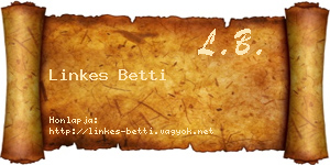 Linkes Betti névjegykártya